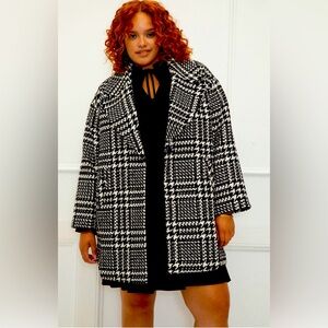Eloquii Elements Houndstooth Coat
